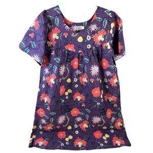 National house gown medium purple flowers new